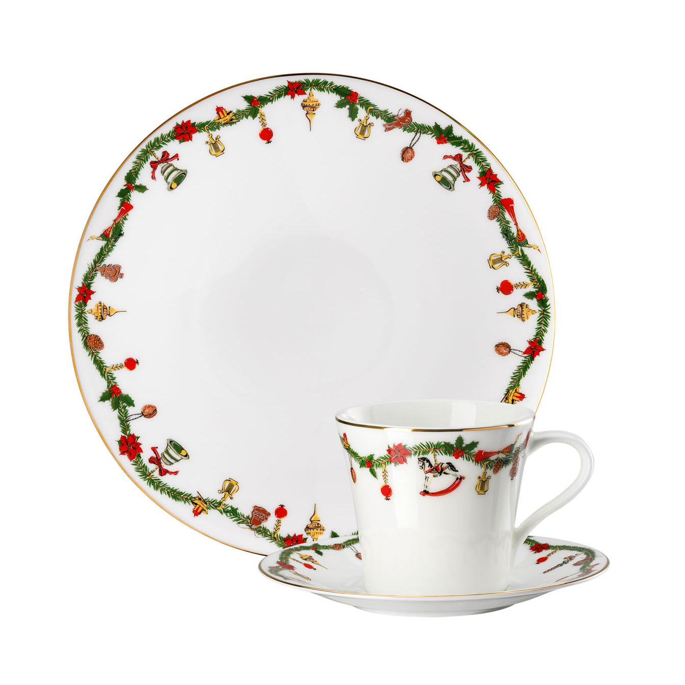 Hutschenreuther Nora Christmas 3 Piece Place Setting