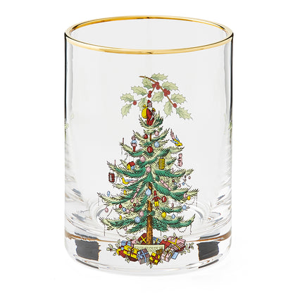 Spode Christmas Tree Lowball Glasses Set of 4