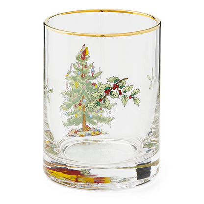 Spode Christmas Tree Lowball Glasses Set of 4