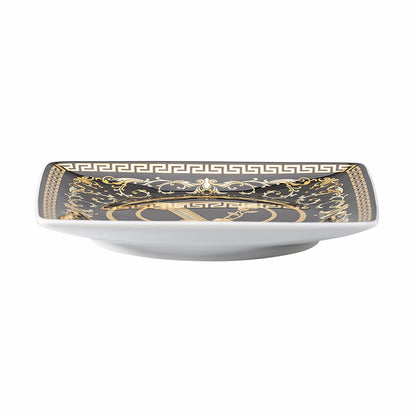 Versace Virtus Gala Black Flat Square Bowl 12cm