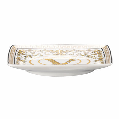 Versace Virtus Gala White Flat Square Bowl 12cm