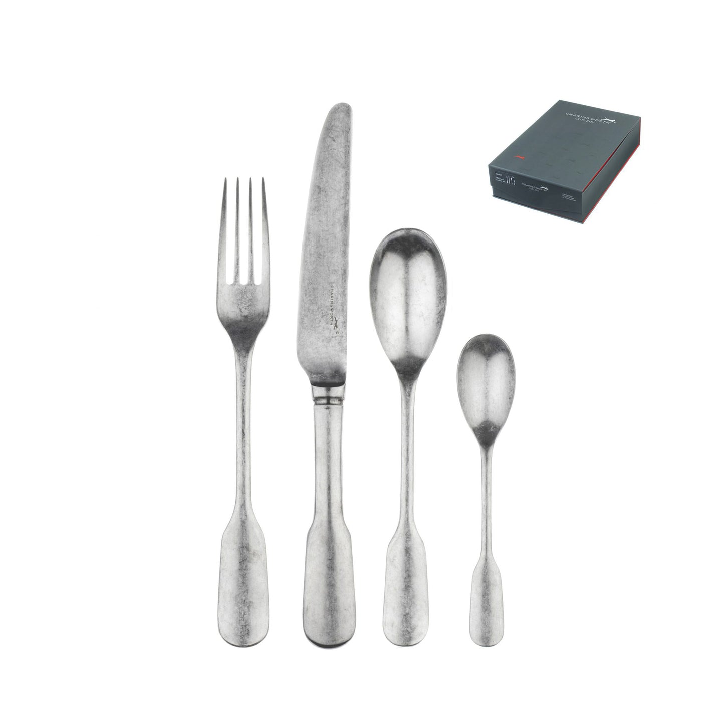 Charingworth Fiddle Vintage Satin 16 Piece Cutlery Set