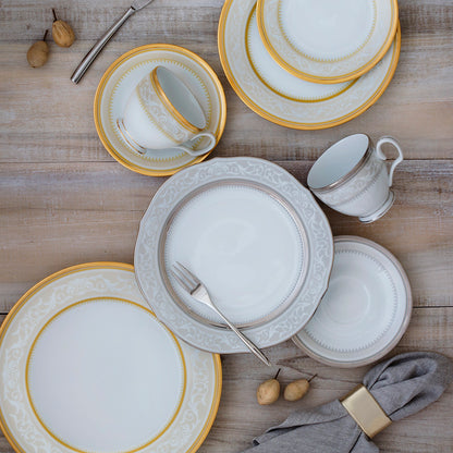 Noritake Glendonald Gold Gravy Boat with Tray