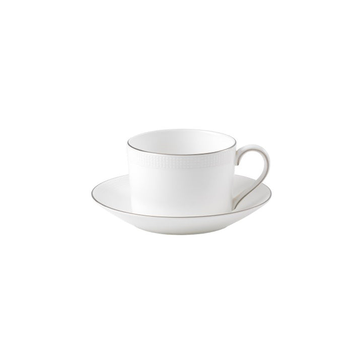 Wedgwood Vera Wang Blanc Sur Blanc Teacup and Saucer