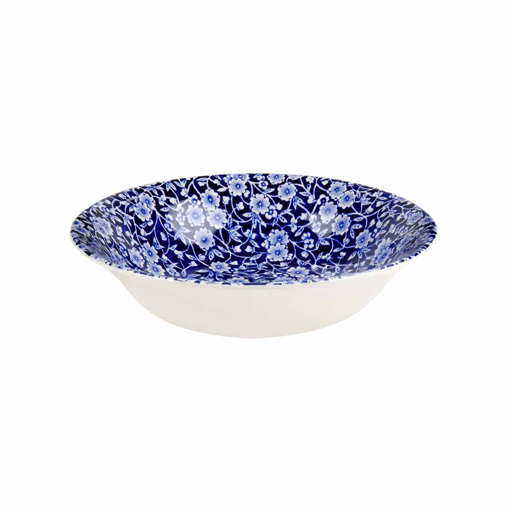 Burleigh Blue Calico Pudding/Soup Bowl 20.5 cm/ 8"