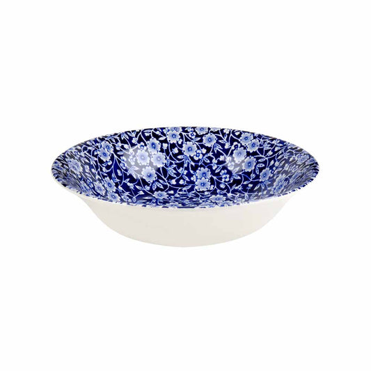 Burleigh Blue Calico Pudding/Soup Bowl 20.5 cm/ 8"