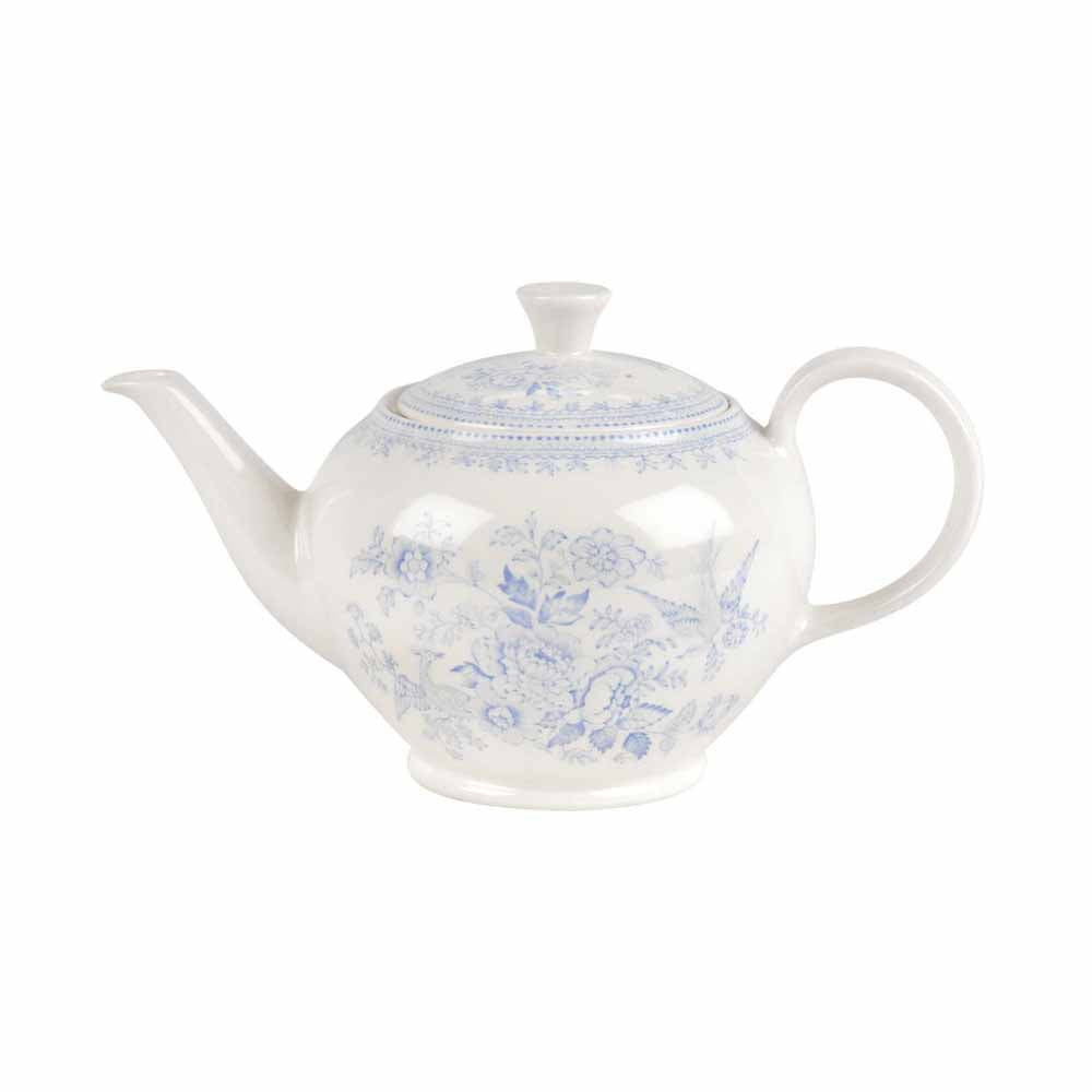 Burleigh Blue Asiatic Pheasants Teapot Large 7 cups 800ml/ 1.1/2pt Windsor Shape