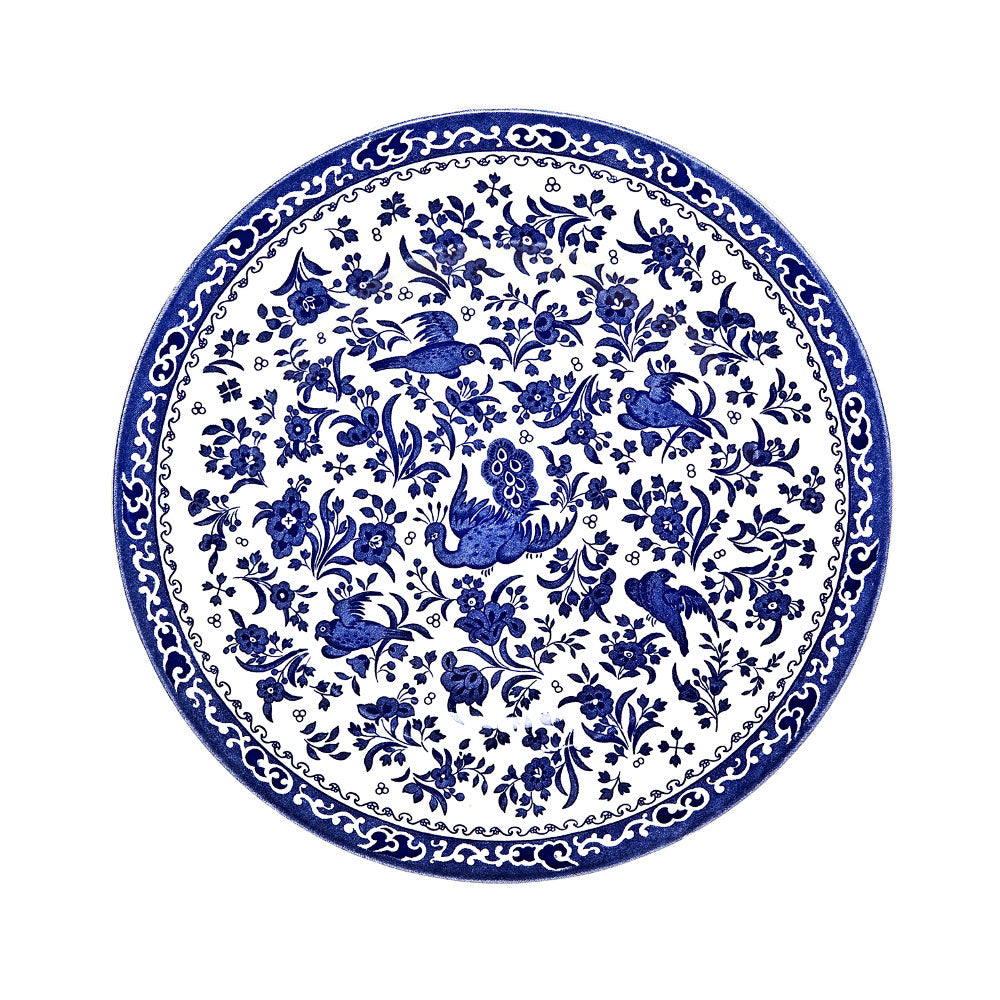 Burleigh Blue Regal Peacock 25cm/10" Plate