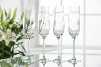 Galway Crystal Erne Flute Set of 4