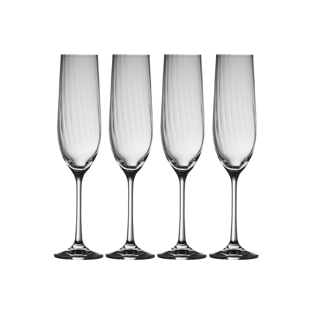 Galway Crystal Erne Flute Set of 4