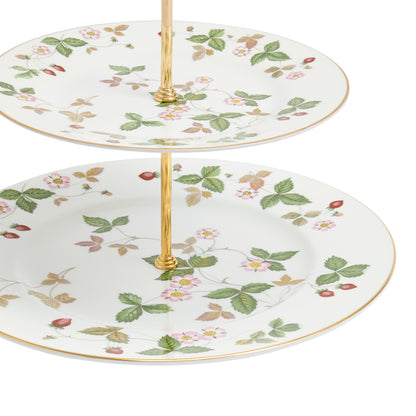 Wedgwood Wild Strawberry 2 Tier Cake Stand