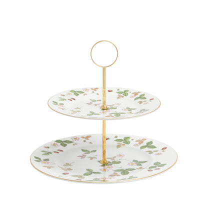 Wedgwood Wild Strawberry 2 Tier Cake Stand