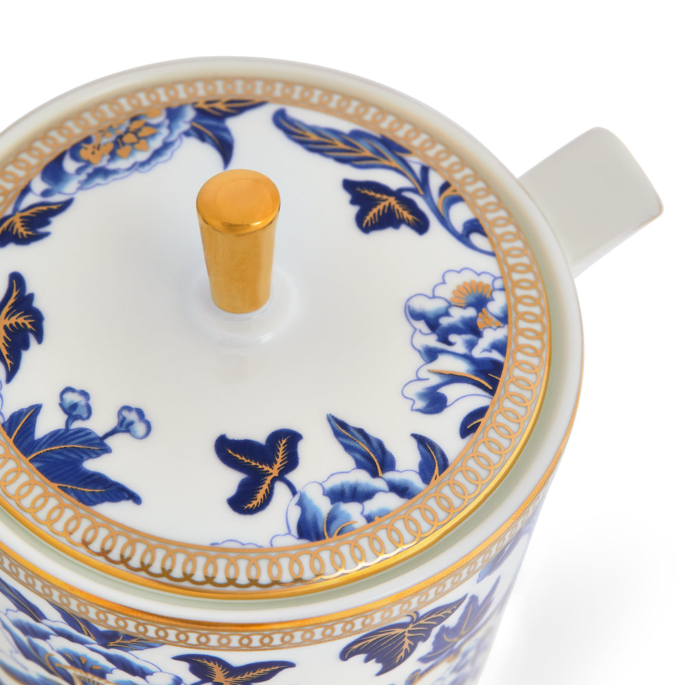 Wedgwood Hibiscus Iconic Covered Sugar Pot