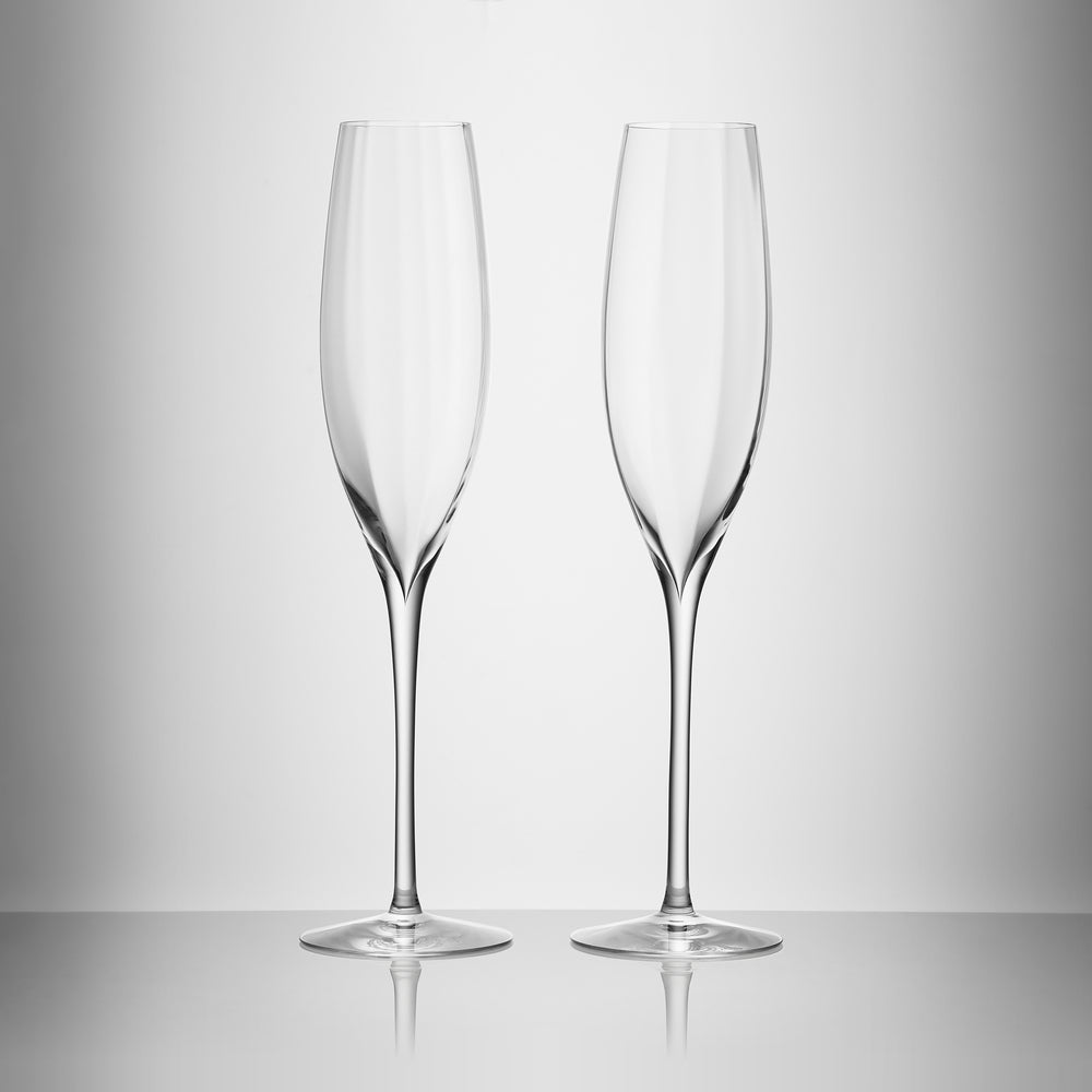 Waterford Crystal Elegance Optic Classic Champagne Flute Set of 2