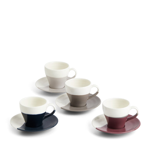 Royal Doulton Coffee Studio Mixed Espresso Cup and Saucer Set of 4