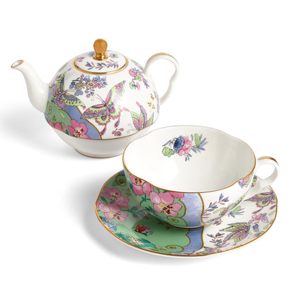 Wedgwood Butterfly Bloom Green Teacup and Saucer