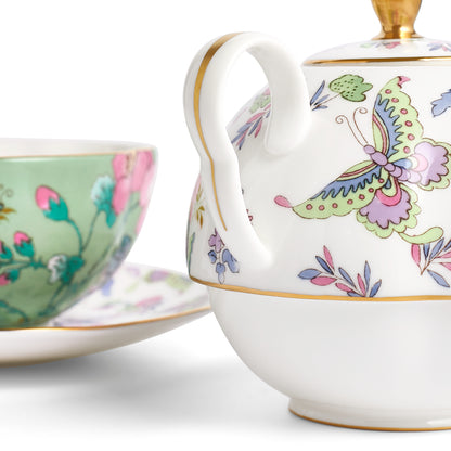 Wedgwood Butterfly Bloom Green Teacup and Saucer