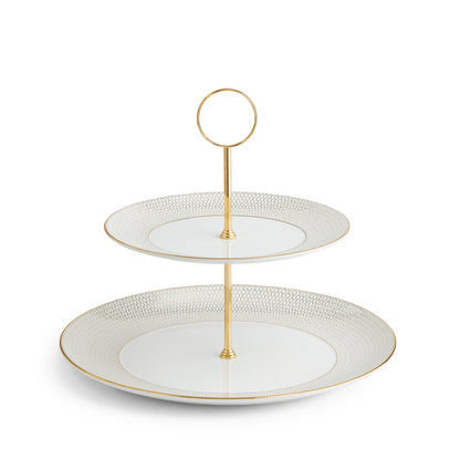 Wedgwood Gio Gold 2 Tier Cake Stand