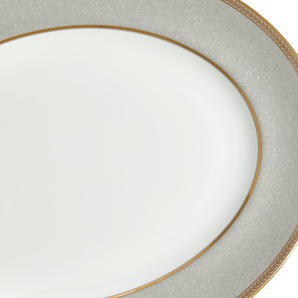 Wedgwood Renaissance Grey Oval Serving Platter 35cm