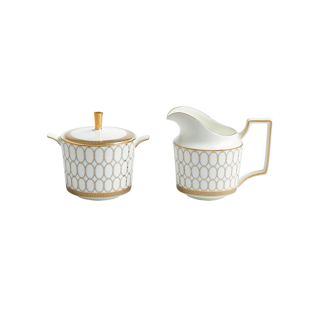 Wedgwood Renaissance Grey Sugar & Creamer