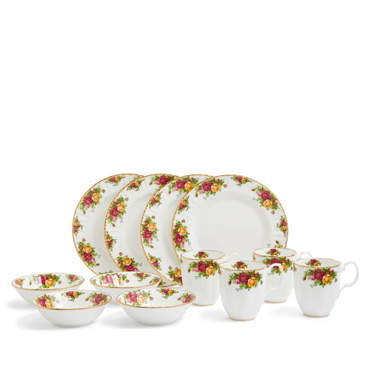 Royal Albert Old Country Roses 12 Piece Breakfast Set