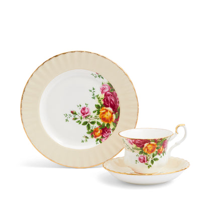 Royal Albert Old Country Roses 3 Piece Set - Vanilla