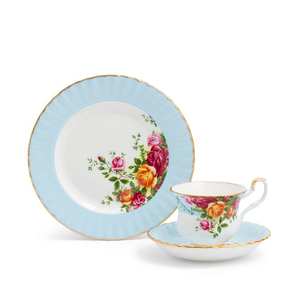 Royal Albert Old Country Roses 3 Piece Set - Aqua