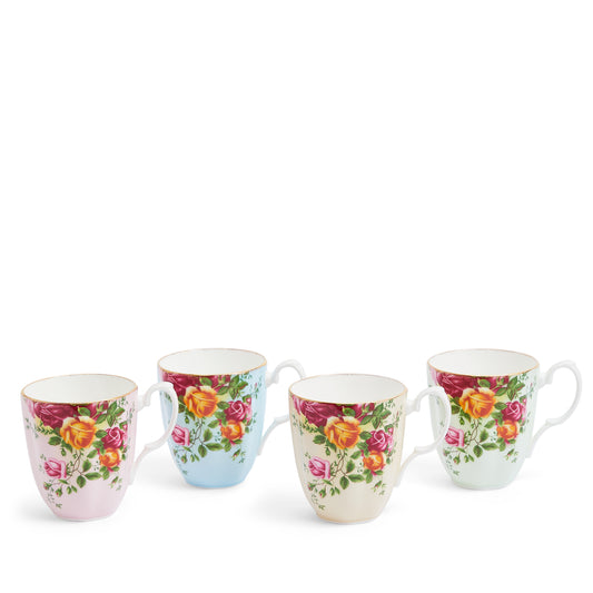 Royal Albert Old Country Roses Colour Accents Mug Set of 4