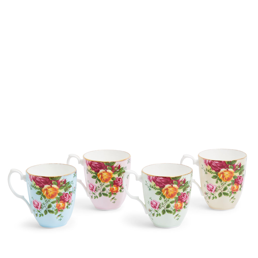 Royal Albert Old Country Roses Colour Accents Mug Set of 4