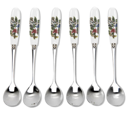 Portmeirion Holly and Ivy Set of 6 Tea Spoons