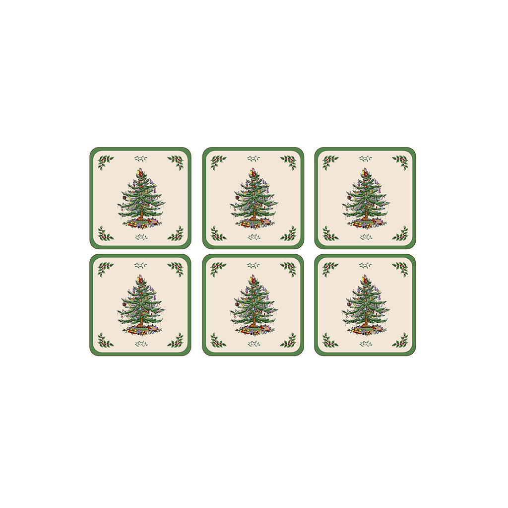 Pimpernel Christmas Tree Coasters Set of 6