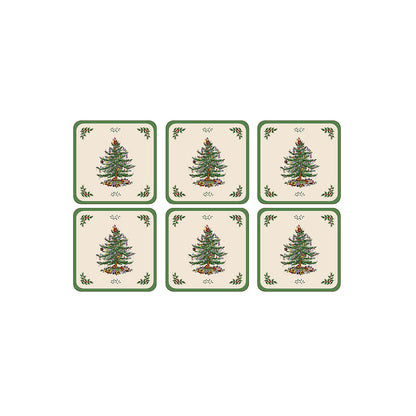 Pimpernel Christmas Tree Coasters Set of 6