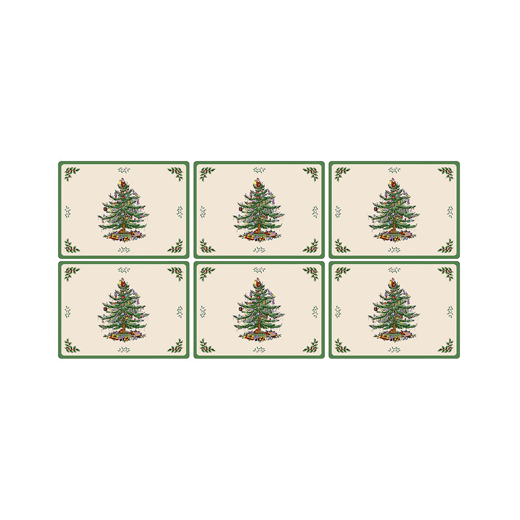 Pimpernel Christmas Tree Small Placemats Set of 6