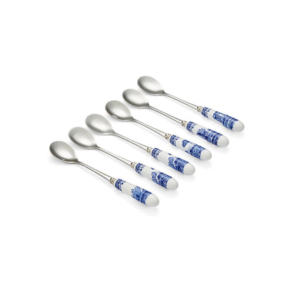 Spode Blue Italian Teaspoons Set of 6