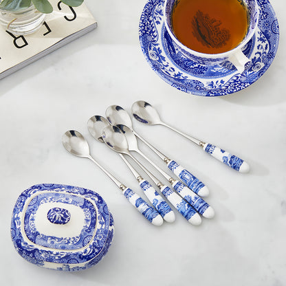 Spode Blue Italian Teaspoons Set of 6