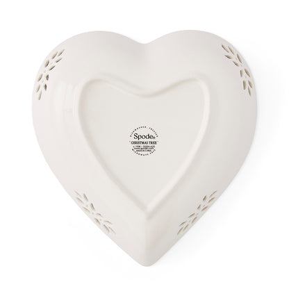 Spode Christmas Tree Pierced Heart Dish