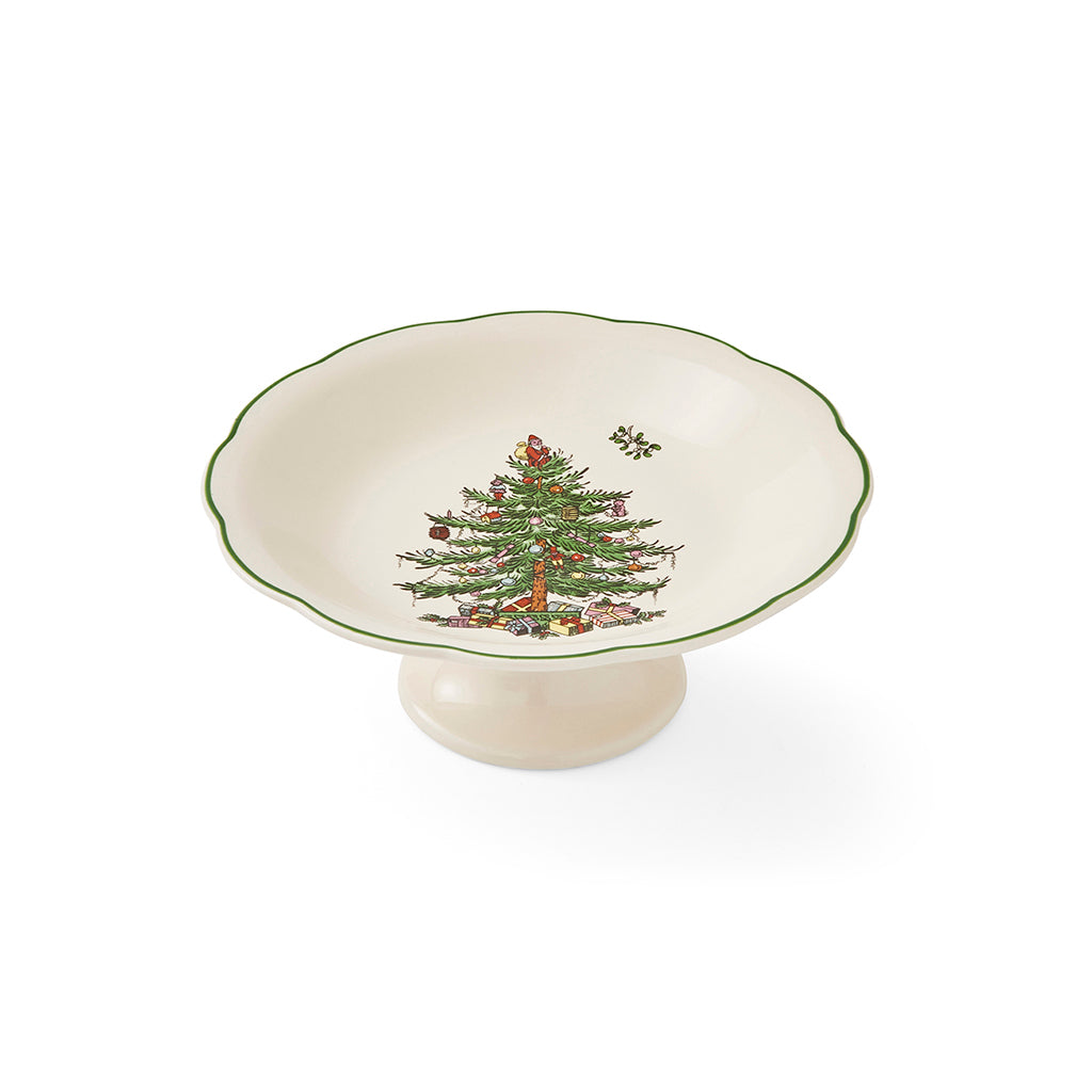 Spode Christmas Tree Sculpted Footed Candy Dish