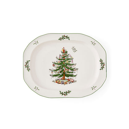 Spode Christmas Tree Sculpted Oval Platter