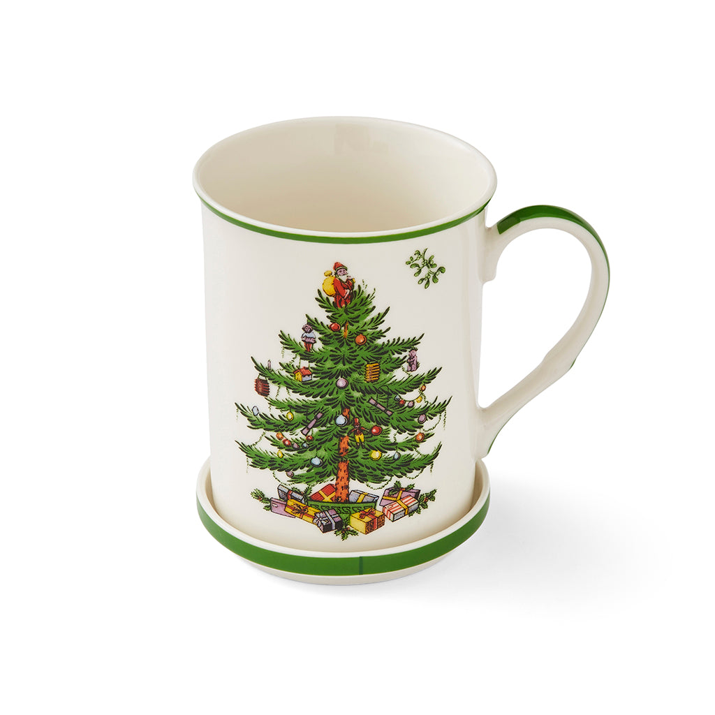 Spode Christmas Tree Mug & Coaster Set