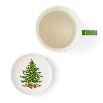 Spode Christmas Tree Mug & Coaster Set