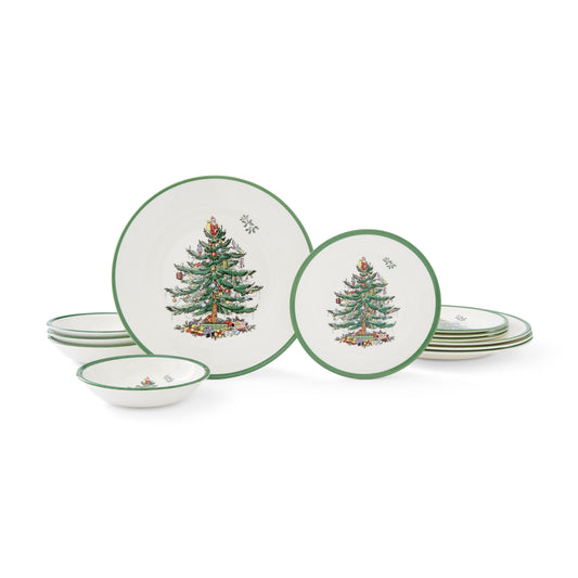 Spode Christmas Tree 12 Piece Tableware Set