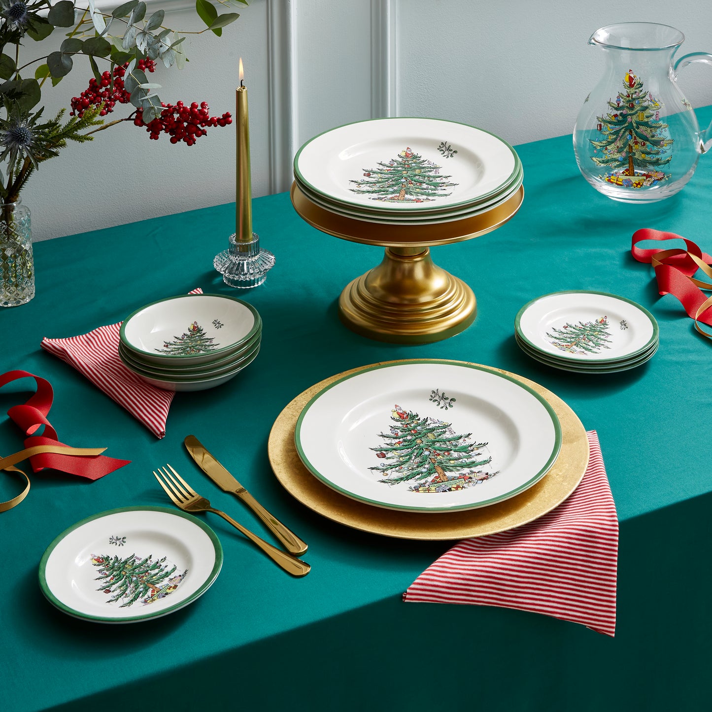 Spode Christmas Tree 12 Piece Tableware Set