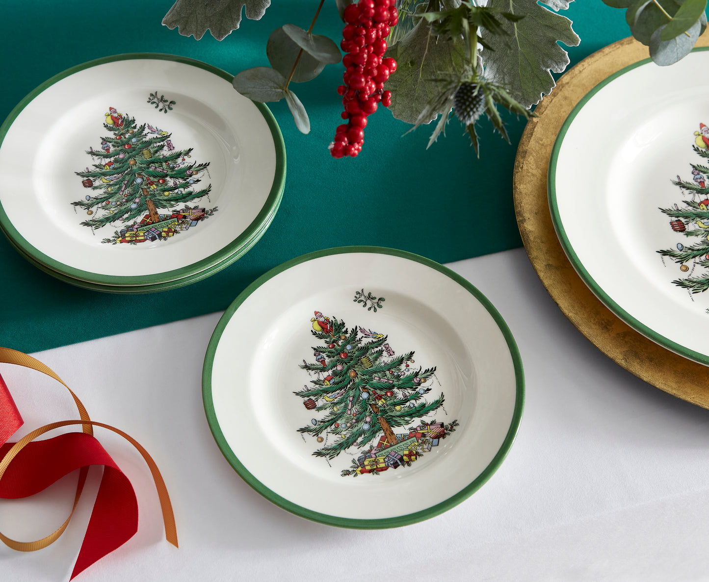 Spode Christmas Tree Plate 20cm Set of 4