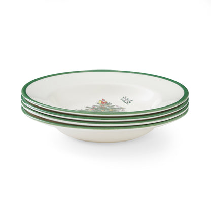 Spode Christmas Tree Soup Plate 23cm Set of 4