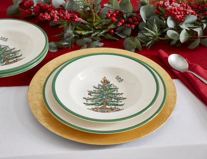 Spode Christmas Tree Soup Plate 23cm Set of 4