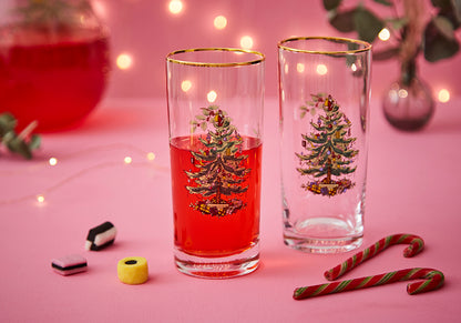 Spode Christmas Tree Highball Glass Set of 4