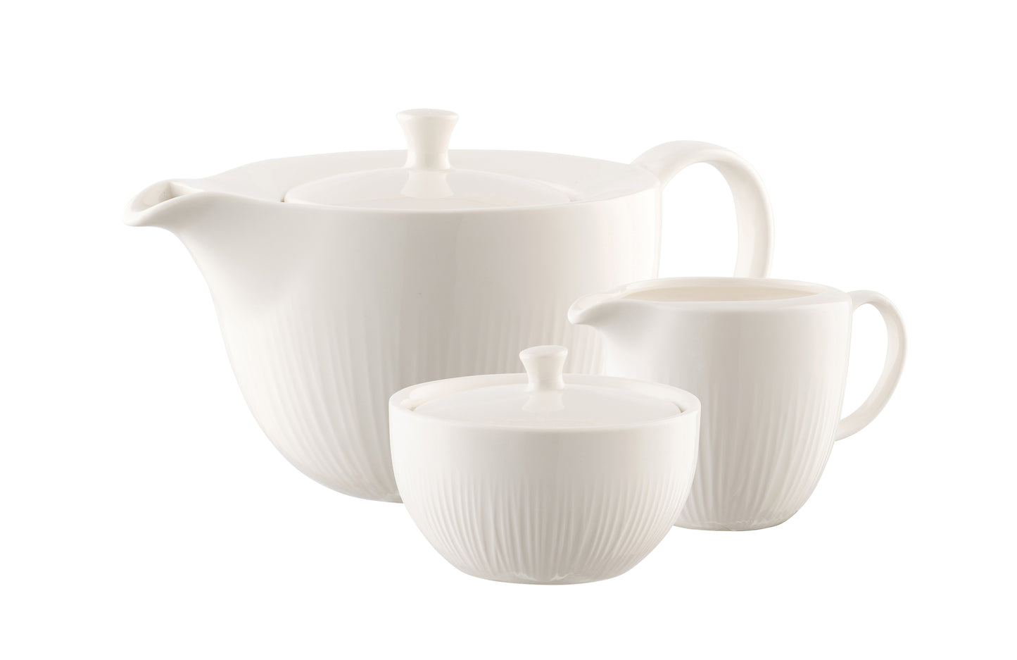 Belleek Erne Teaset - Teapot, Cream & Sugar