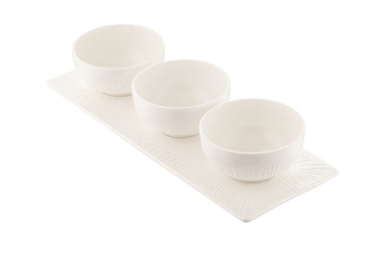 Belleek Erne Triple Bowl Set