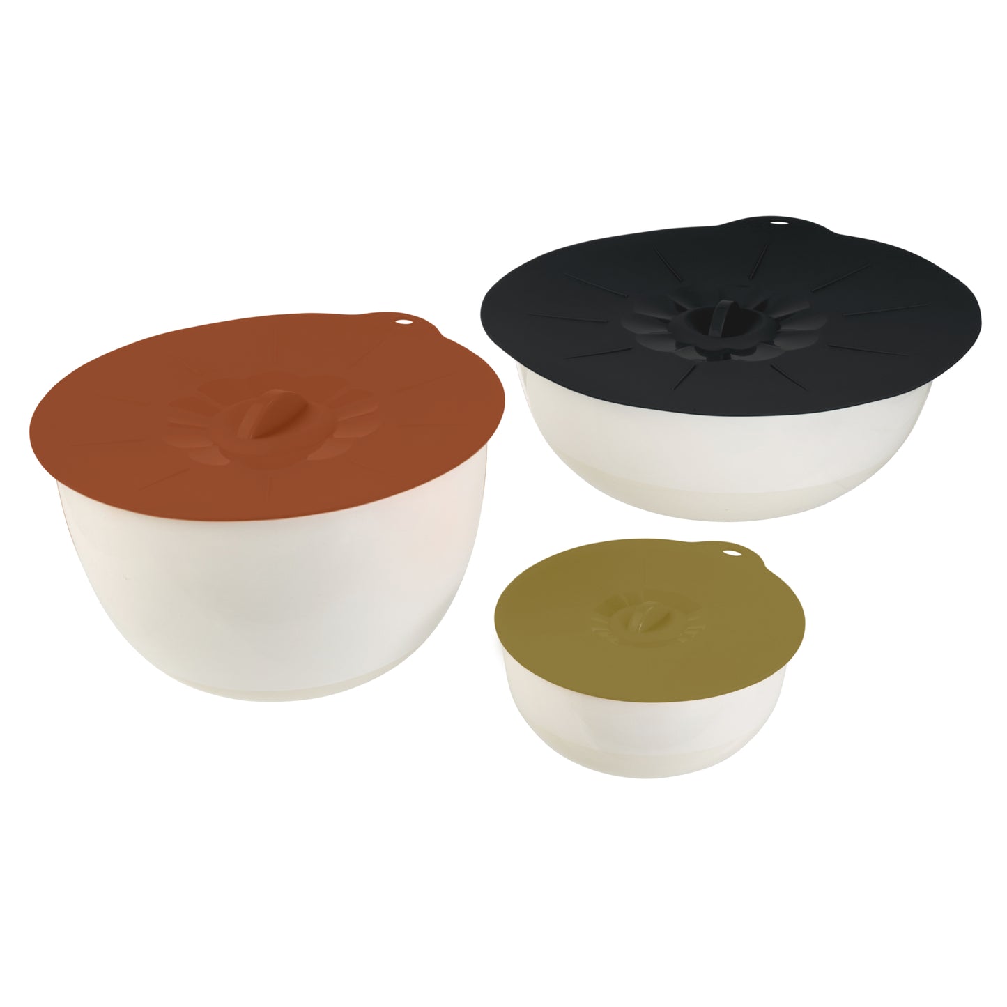 &Again Silicone Mixed Bowl Covers Set of 3