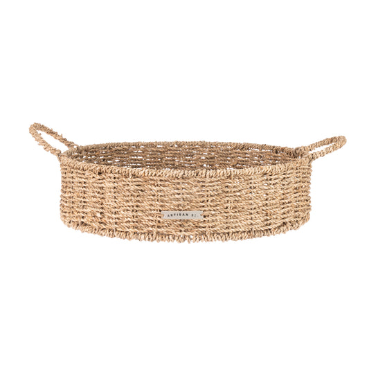 Artisan Street Round Seagrass Tray with Handles